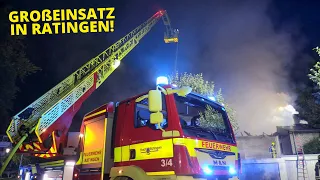 [GROßBRAND IN RATINGEN] - Supermarkt in Vollbrand | Starke Rauchentwicklung | Großeinsatz in Homberg