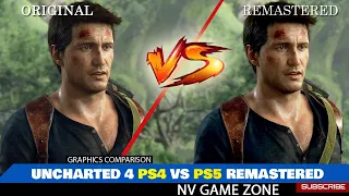 Uncharted: Legacy of Thieves Graphics Comparison | Uncharted 4 Remastered Vs Original | PS4 VS PS5