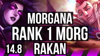 MORGANA & Caitlyn vs RAKAN & Ashe (SUP) | Rank 1 Morg, 0/1/13 | EUW Challenger | 14.8