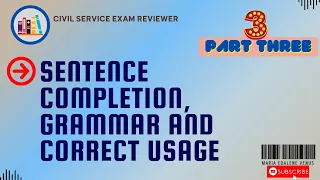 Sentence Completion, Grammar and Correct Usage - Civil Service Exam Reviewer