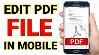 PDF File Editor | How To Edit PDF File In Mobile Free [2024]
