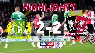 HIGHLIGHTS: Yeovil Town 2 Exeter City 2 (6/10/18) EFL Sky Bet League 2