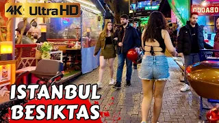 Nightlife Besiktas Turkey Istanbul 2024 Walking TourTourist Guide 4k video