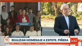 Gloria Hutt (Evópoli) habla durante homenaje a Sebastián Piñera