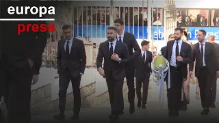 El Real Madrid llega a la catedral de la Almudena para celebrar su decimoquinta Chamipions