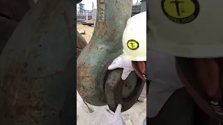 Hook dowel installed under oversized crane