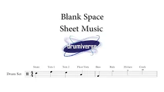 Blank Space By Taylor Swift - Drum Score (Request #8)