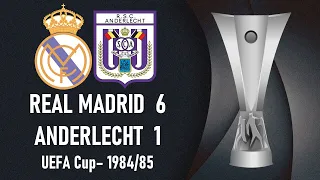 Real Madrid vs Anderlecht - UEFA Cup 1984-1985 Round of 16, 2nd leg - Full match