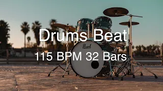 DRUMS BEAT BACKING  115BPM 32BARS