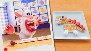 Booba 🦖 Food Puzzle: Waffle Dinosaur 🍓🧇 Funny cartoons for kids - Booba ToonsTV