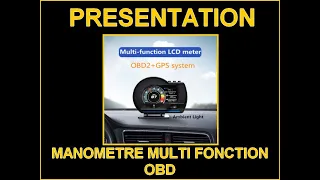 🔵🔵Manomètre multi fonction Auto OBD !!!🔵🔵