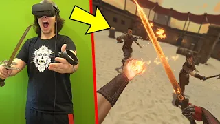 JOGUEI COMO UM GLADIADOR NA REALIDADE VIRTUAL!! (Incrível)