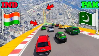 India Vs Pakistan | Gta 5 Indian Cars Vs Pakistan Cars Long Jumping Challenge | Gta 5 Gameplay