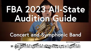 FBA 2023 All-State Concert and Symphonic Band Audition Guide | Scott Leger, Horn