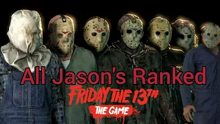 All Jasons Ranked Friday The 13th The Game