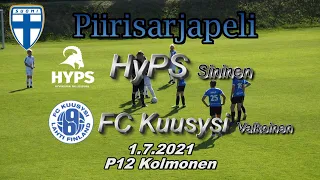 Piirisarja P12 MAALIT HyPS Sininen - FC Kuusysi Valkoinen 1.7.2021