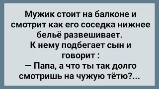 Мужик Смотрит на Соседку! Сборник Свежих Анекдотов! Юмор!