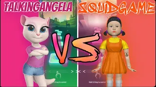 Talking Angela vs Squid Game - Tiles Hop EDM Rush