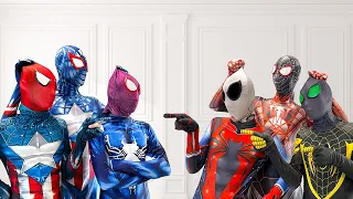 What If All Spider-Man in 1 HOUSE  || Today is ORANGE Spider-Man or BLUE Spider-Man DAY? ( Funny )