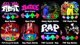 Beat Battle, FNF Hazy River Annie, Tug of War, FNF Plants vs Zombies Replanted, FNF Indie Cross