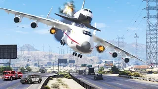 Huge Antonov (AN-225) NASA Cargo Emergency Landing On Highway | GTA 5