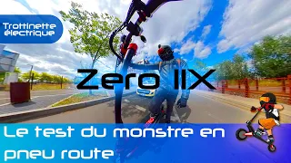 Test de la monstrueuse trottinette électrique Zero 11X en pneu route et amortisseurs DNM