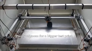Large scale DIY 3D printer - 1200 x 1200 Sub33D V3 - Solid state relay setup and first test print