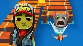 КТО КРУЧЕ? ГОВОРЯЩИЙ КОТ ТОМ - TALKING TOM ПРОТИВ JAKE из игры SUBWAY SURFERS! МЕГА ЧЕЛЛЕНДЖ! #68