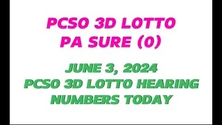 JUNE 3, 2024 PCSO 3D LOTTO HEARING NUMBERS TODAY RAMBOL ALL DRAW GUIDE #lottotips #swertres