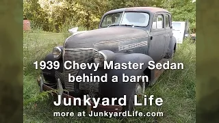 1939 Chevrolet Master Sedan survivor behind a barn