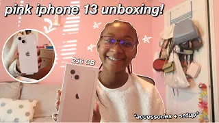 IPHONE 13 UNBOXING & SETUP *pink + 256 GB* | vlogmas day 8