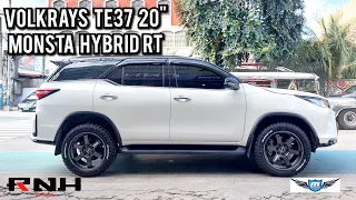 Volkrays TE37 20" wrapped with Monsta Hybrid RT 265x50R20 on a Toyota Fortuner LTD @ RNH Tire Supply