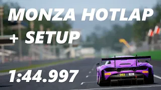 ACC MONZA WORLD RECORD HOTLAP + SETUP | MCLAREN 720s GT3 EVO | 1:44.997 | 1.9.3