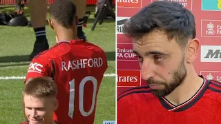 Bruno Fernandes and Marcus Rashford burst into tears after FA Cup final