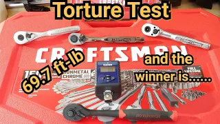 Craftsman GunMetal vs Craftsman USA vs Craftsman China vs Harbor Freight ratchet Torture Test