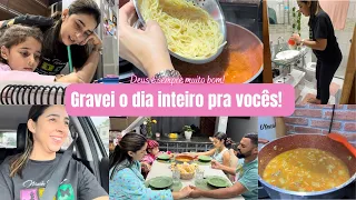 Vlog do dia| Cuidei do lar e da família| Fiz macarronada de almoço| Precisei sair| Sopa deliciosa