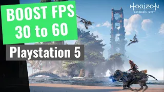 Horizon Forbidden West - How to BOOST FPS + Best PS5 Settings