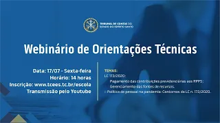 Webinário de Orientações Técnicas