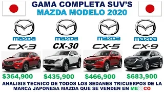 Mazda CX.3 Vs. Mazda CX-30 Vs. Mazda CX-5 Vs. Mazda CX-9 - #SUVMAZDA - Comparativa