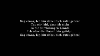 Say Something - Deutsche Übersetzung