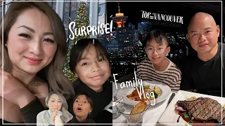 Full Family Vlog *Surprising Our kids Top Of Vancouver Revolving Restaurant Family Outing |JustSissi