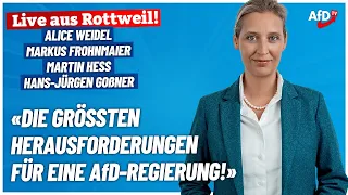 Live aus Rottweil: Alice Weidel, Markus Frohnmaier, Martin Hess und Hans-Jürgen Goßner! - AfD