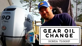 Changing Gear Oil Honda 75/90hp Outboard