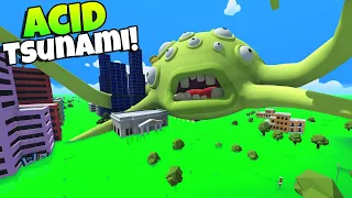 Giant Monster Saves Wobbly Life From ACID Tsunami!