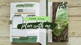 PLAN WITH ME // June 2024 Bullet Journal Setup - forest theme 🌳🌿 - Part 4