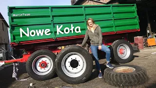 Wheel change - We bought new trailer wheels - Agata helps