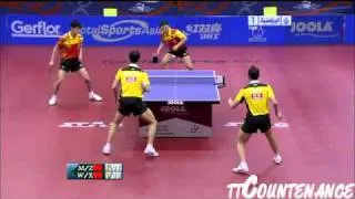 Qatar Open 11 Wang Liqin Xu Xin-Ma Lin Zhang Jike.avi