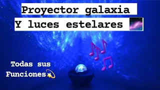 Proyector Galaxia de Luces y estrellas LED | Reproductor de música Altavoz