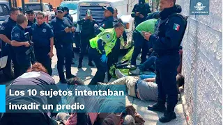 Linchan a 10 presuntos delincuentes que iban por caja de seguridad