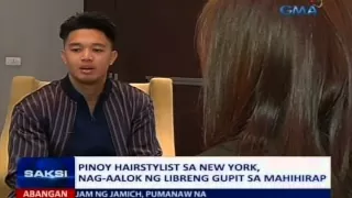 Saksi: Pinoy hairstylist sa New York, nag-aalok ng libreng gupit sa mahihirap